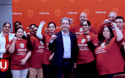 Unifor announces million-dollar ruling against Amazon