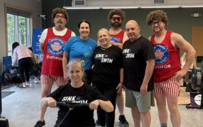 Unifor members row for 24 hours to support children and families in New Brunswick