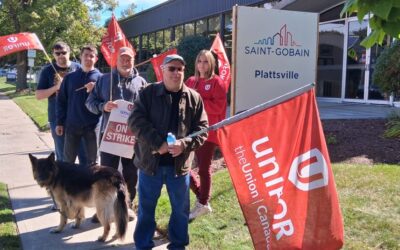 Chilean union stands in solidarity with striking Unifor Saint-Gobain members